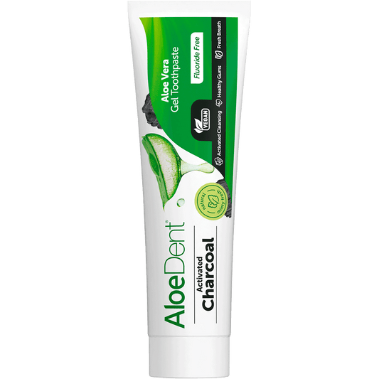 Aloe Dent Toothpaste Fluoride Free Triple Action Charcoal