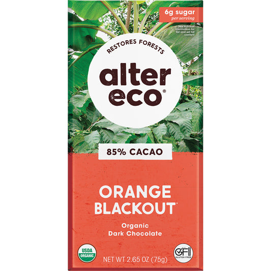 ALTER ECO Chocolate Organic Dark Orange Blackout x 12