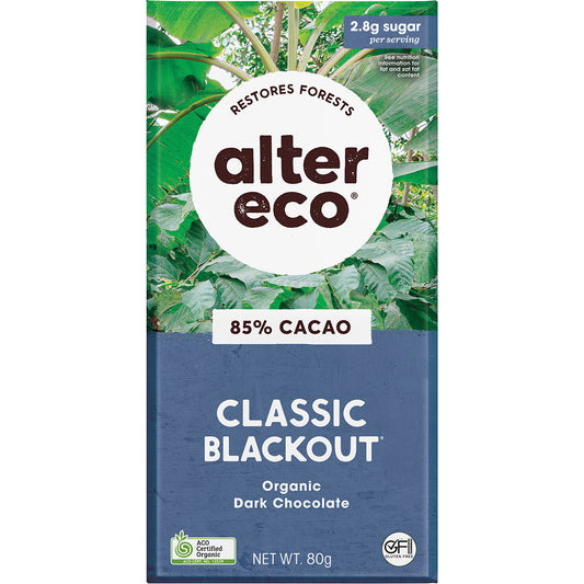ALTER ECO Chocolate Organic Dark Classic Blackout x 12