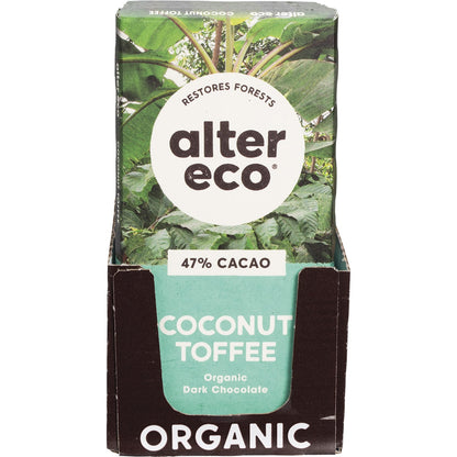ALTER ECO Chocolate Organic Dark Coconut Toffee x 12