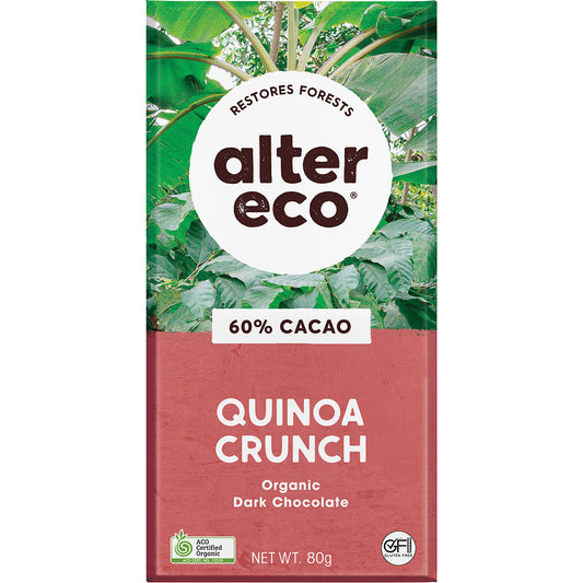 ALTER ECO Chocolate Organic Dark Quinoa Crunch x 12