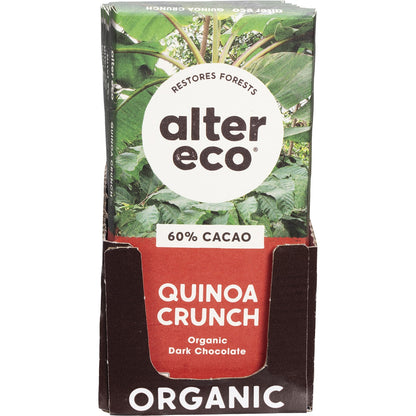ALTER ECO Chocolate Organic Dark Quinoa Crunch x 12
