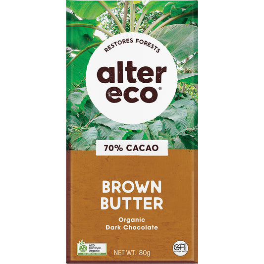 ALTER ECO Chocolate Organic Dark Brown Butter x 12