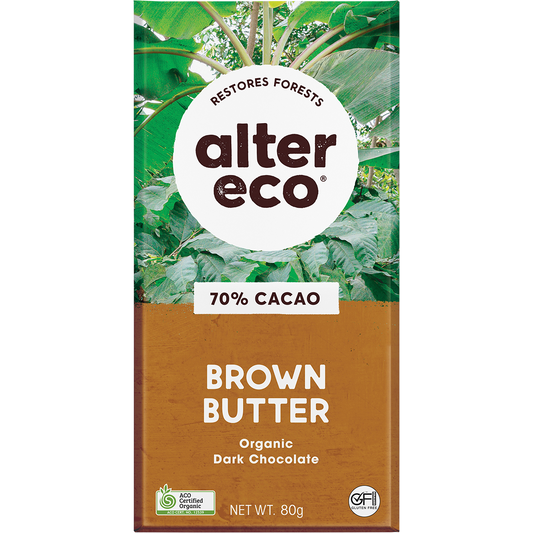 Alter Eco Chocolate Organic Dark Brown Butter - Box of 12