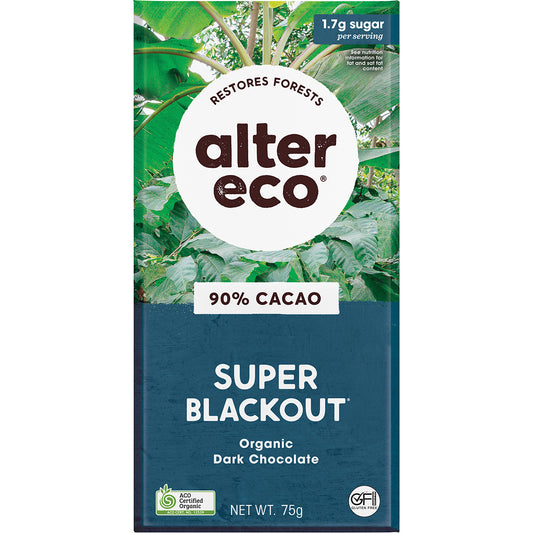 ALTER ECO Chocolate Organic Dark Super Blackout x 12