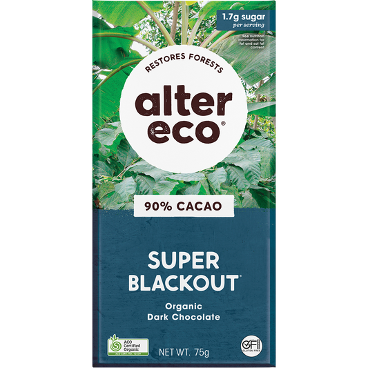 Alter Eco Chocolate Organic Dark Super Blackout - Box of 12