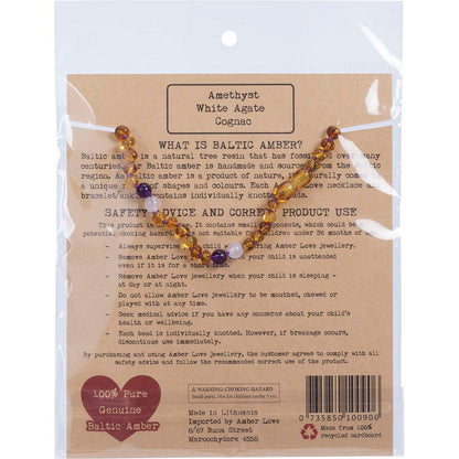 AMBER LOVE Children's Necklace 100% Baltic Amber Cosmic Love 1 x 33cm