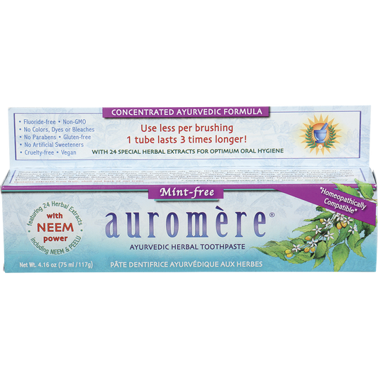 Auromere Toothpaste Ayurvedic Mint Free Fluoride Free - Box of 6