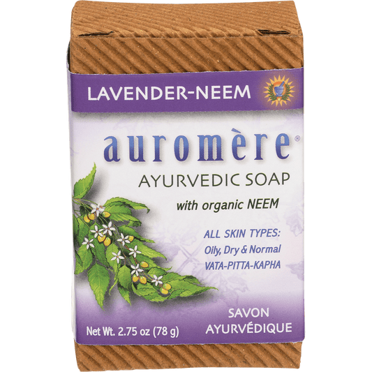 Auromere Neem Soap Ayurvedic Lavender Neem - Box of 12