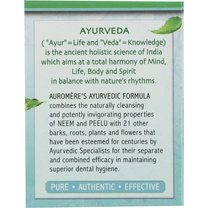 AUROMERE Toothpaste Ayurvedic Fresh Mint Toothpaste in a Jar 6 x 117g