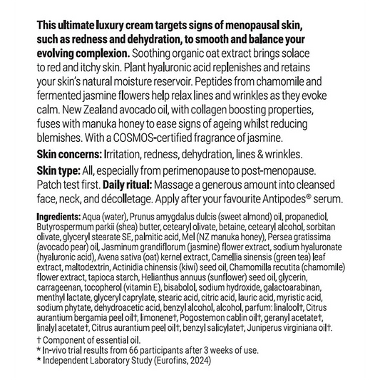 Antipodes Jasmine Flower Menopause Facial Cream