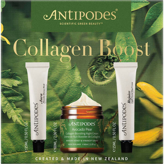 ANTIPODES Skincare Set Collagen Boost Avo Pear, Rejoice, Aura 1 x 3pk