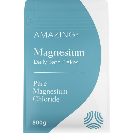 AMAZING OILS Magnesium Daily Bath Flakes Pure Magnesium Chloride 1 x 800g