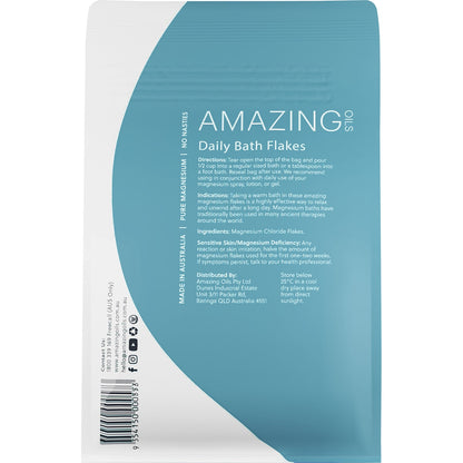 AMAZING OILS Magnesium Daily Bath Flakes Pure Magnesium Chloride 1 x 800g