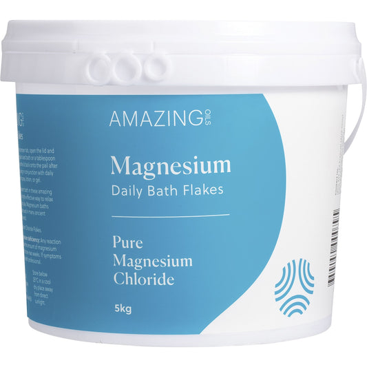 AMAZING OILS Magnesium Daily Bath Flakes Pure Magnesium Chloride 1 x 5kg
