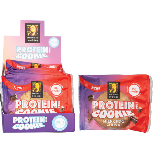 Byron Bay Cookies Protein Cookie Milk Choc Chunk - Box of 12
