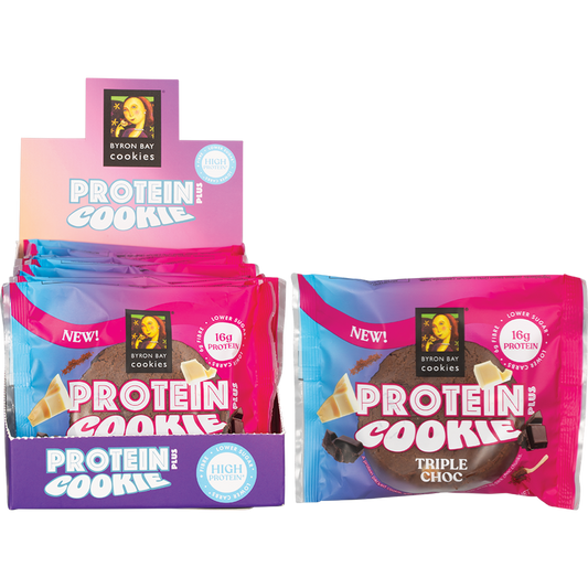 Byron Bay Cookies Protein Cookie Triple Choc - Box of 12