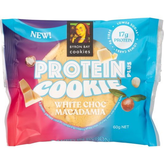 Byron Bay Cookies Protein Cookie White Choc Macadamia - Box of 12