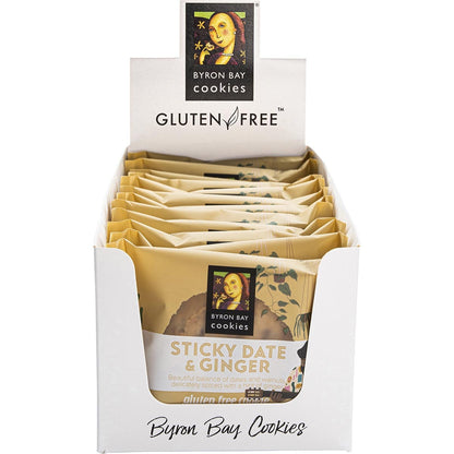 BYRON BAY Gluten Free Cookies Sticky Date & Ginger x 12