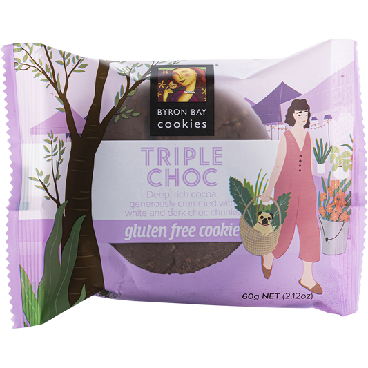 Byron Bay Cookies Gluten Free Cookies Triple Choc Fudge - Box of 12