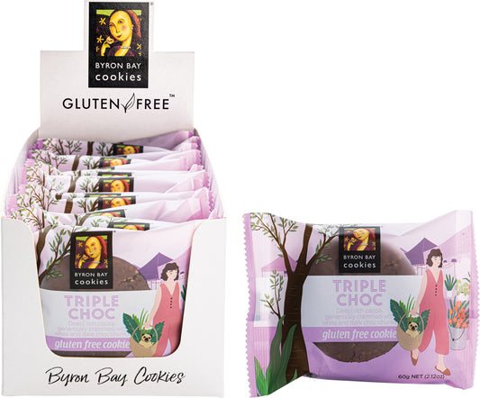 BYRON BAY Gluten Free Cookies Triple Choc Fudge x 12