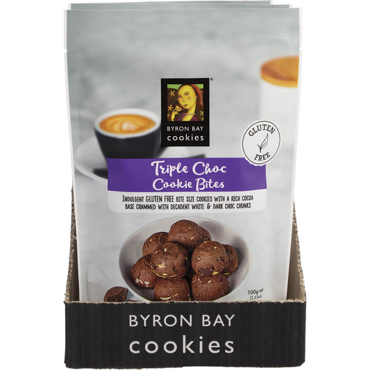 BYRON BAY Gluten Free Cookie Bites Triple Choc Fudge x 6