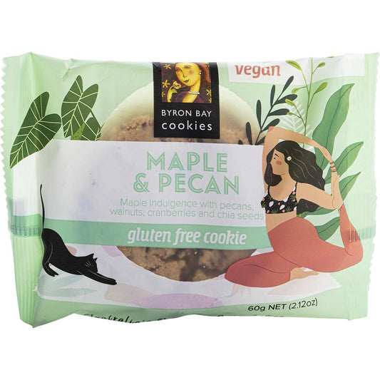 BYRON BAY Gluten Free Cookies Maple & Pecan x 12