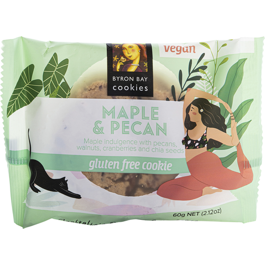 Byron Bay Cookies Gluten Free Cookies Maple & Pecan - Box of 12