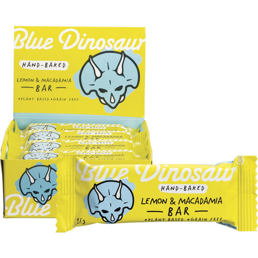 BLUE DINOSAUR Lemon & Macadamia Hand-Baked Bar x 12