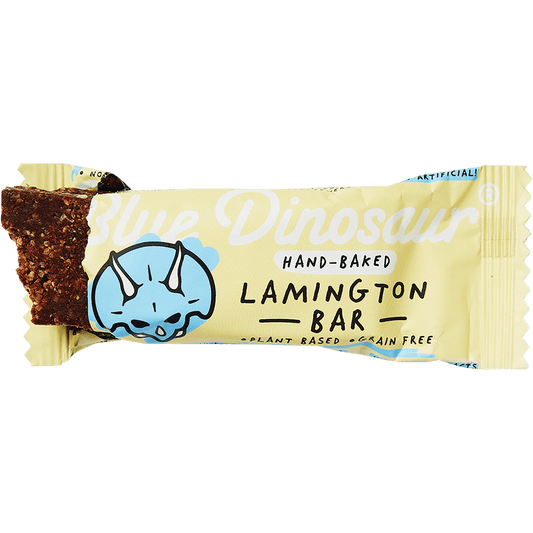 Blue Dinosaur Lamington Snack Bar - Box of 12