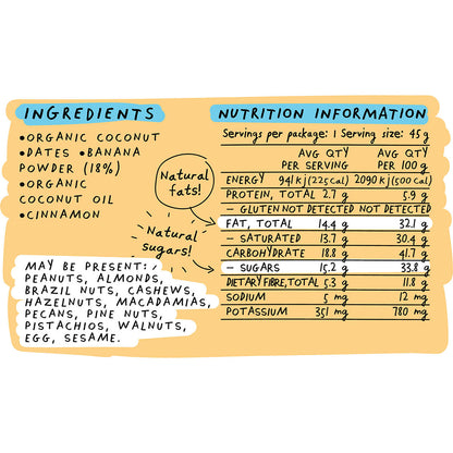 BLUE DINOSAUR Banana Bread Snack Bar x 12
