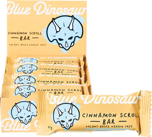 BLUE DINOSAUR Cinnamon Scroll Snack Bar x 12