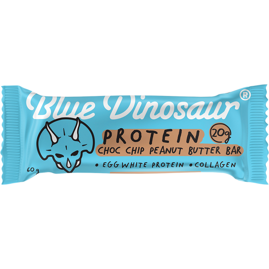 Blue Dinosaur Choc Chip Peanut Butter Protein Bar - Box of 12