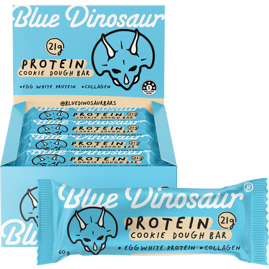 Blue Dinosaur Cookie Dough Protein Bar - Box of 12