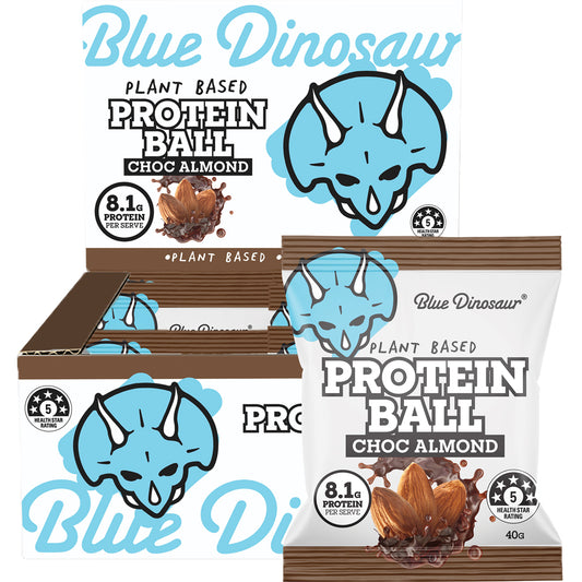 BLUE DINOSAUR Protein Ball Choc Almond x 12