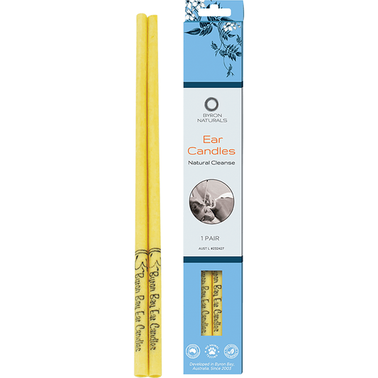 Byron Naturals Ear Candles Organic Beeswax & Muslin Cotton - Box of 12