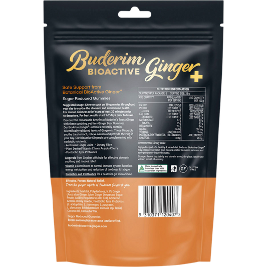 Buderim Ginger BioActive+ Gummie Bears