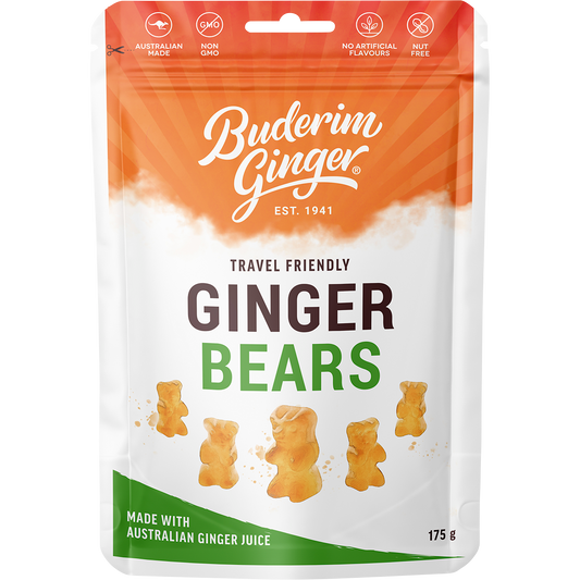 Buderim Ginger Ginger Bears Travel Friendly