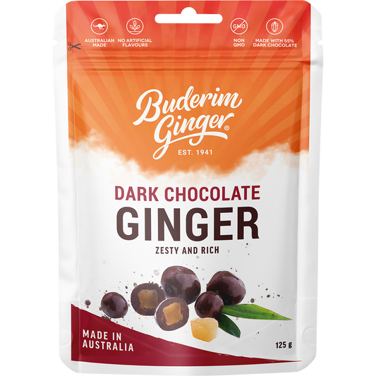 Buderim Ginger Dark Chocolate Ginger Zesty and Rich