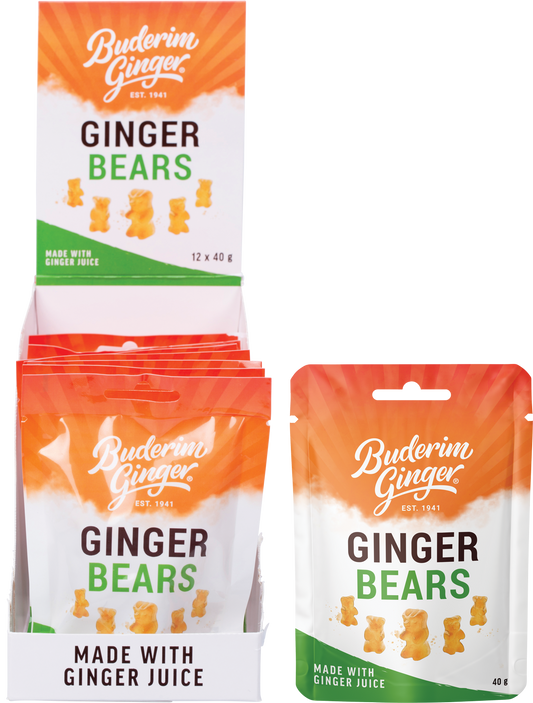 Buderim Ginger Ginger Bears - Box of 12