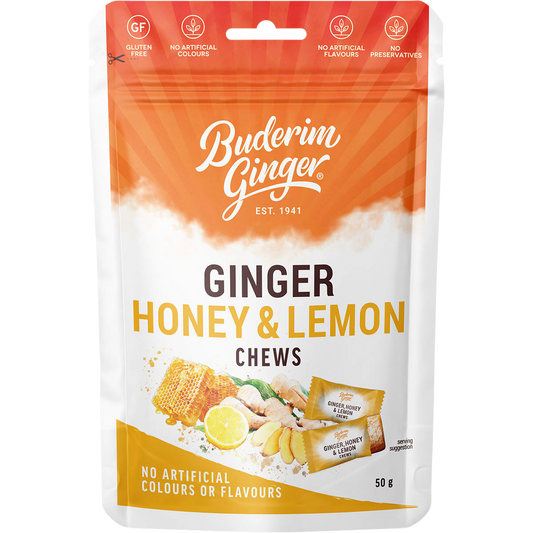 Buderim Ginger Ginger Honey & Lemon Chews