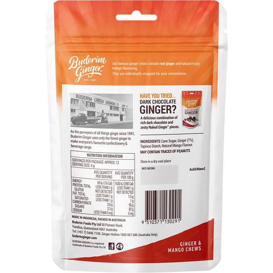 Buderim Ginger Ginger & Mango Chews