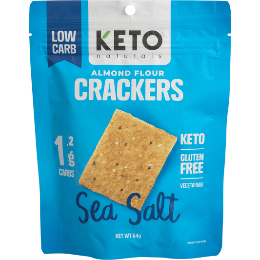 Keto Naturals Almond Flour Crackers Sea Salt - Box of 8