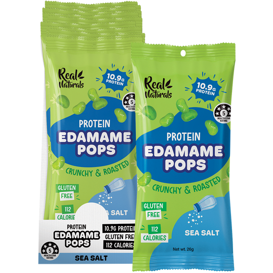 Real Naturals Protein Edamame Pops Sea Salt - Box of 10