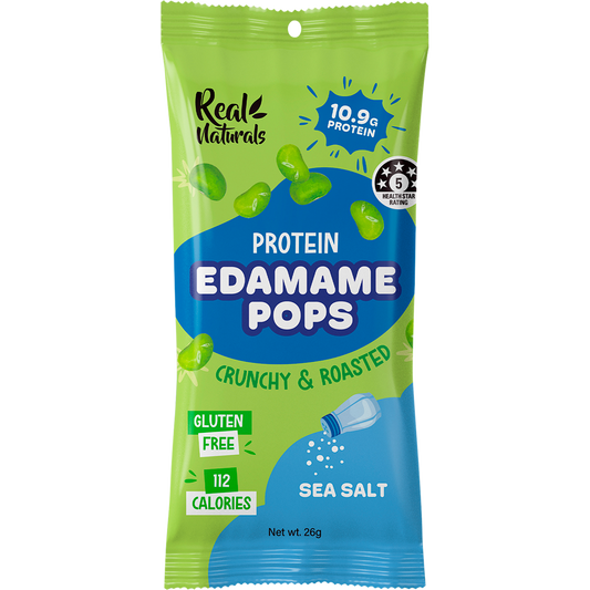 Real Naturals Protein Edamame Pops Sea Salt - Box of 10