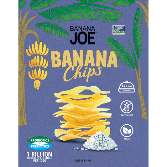 Banana Joe Banana Chips Sea Salt - Box of 6