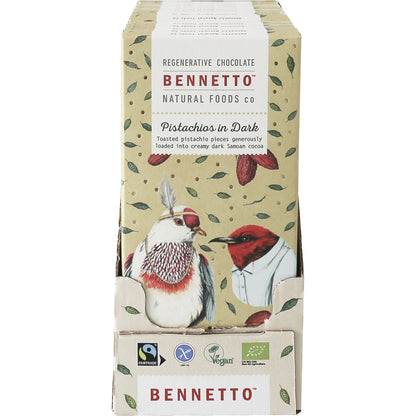 BENNETTO Organic Dark Chocolate Pistachios in Dark x 14