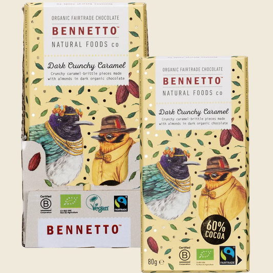 Bennetto Organic Dark Crunchy Caramel - Box of 12