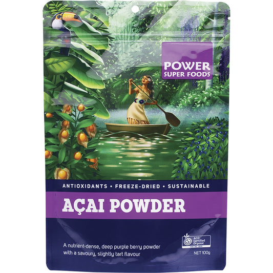 POWER SUPER FOODS Acai Powder Certified Organic 1 x 100g