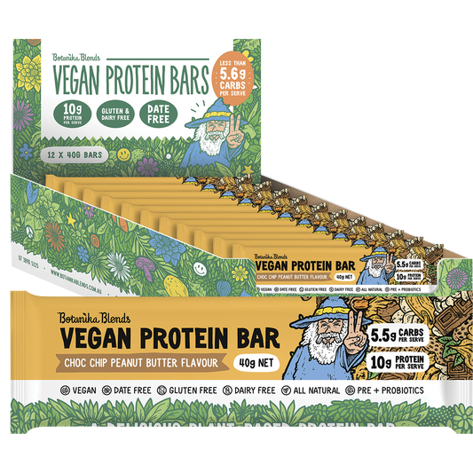 Botanika Blends Vegan Protein Bars Choc Chip Peanut Butter - Box of 12